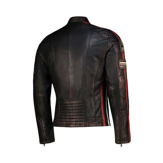 NEXO Café Racer Leather Jacket - Copper Wax