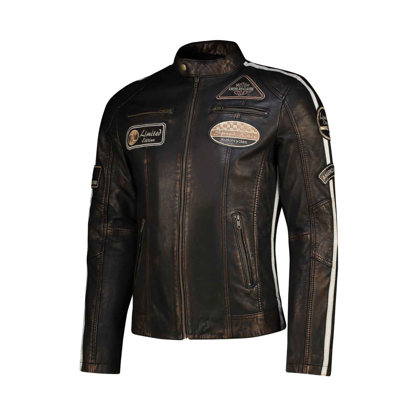 NEXO Café Racer Leather Jacket - Copper Wax