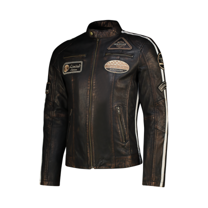NEXO Café Racer Leather Jacket - Copper Wax