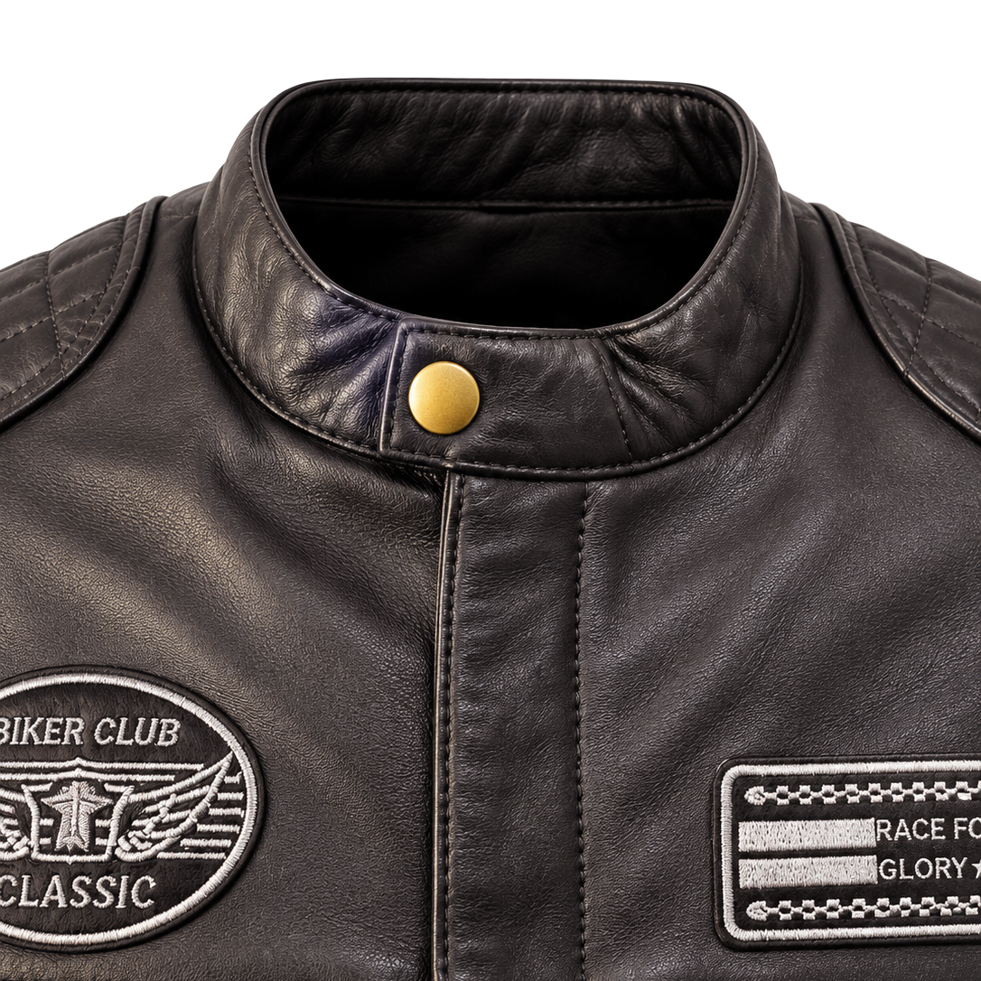 NEXO Ladies Café Racer v2 Leather Jacket - Dark Brown