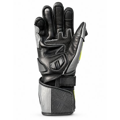 Nexo Phantom Youth Racing Gloves Black/Grey/Yellow