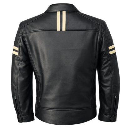 Nexo Street Leather Jacket Black/Beige