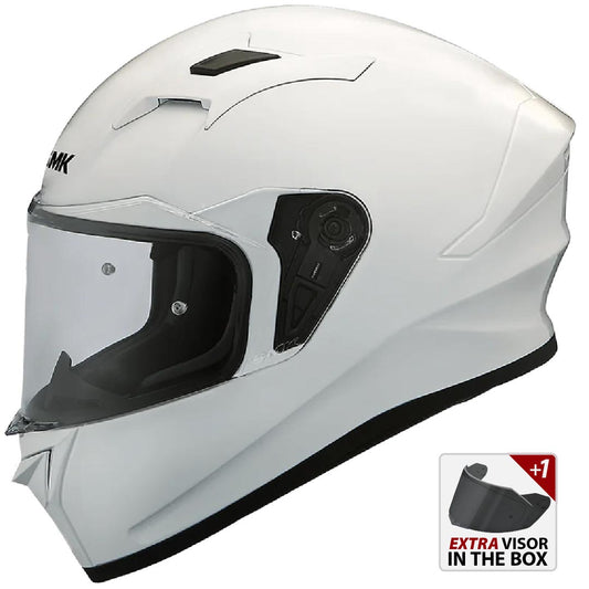 SMK Stellar Gloss White Helmet GL100