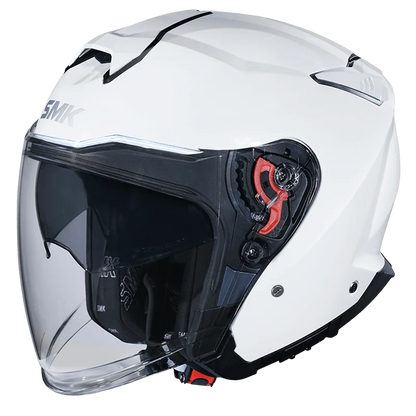 SMK GTJ Gloss White Helmet GL100