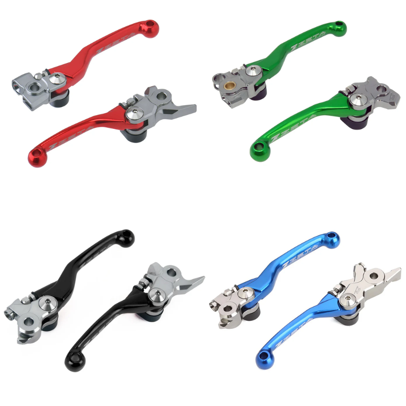 Zeta Pivot Lever Set FP Kawasaki Models (Black, Green, Blue, Red)
