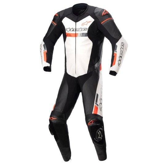 Alpinestars GP Force Leather Suit (1pc) Black/White/Red Flou