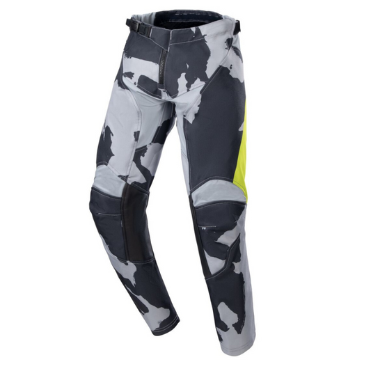 Alpinestars 2024 Youth Racer Tactical Pants Cast Grey Camo Yellow Fluo