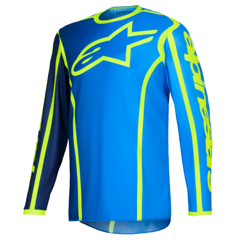 Alpinestars 2026 Fluid Apex Jersey Blue/Yellow Fluo