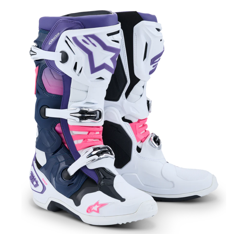 Alpinestars Tech 10 Boots 2025 Violet/Navy/Pink