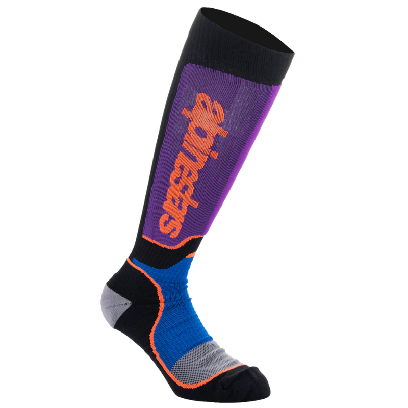 Alpinestars MX Plus Socks Black/Royal Blue/Purple
