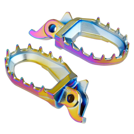 Zeta Max Foot Pegs Oil Slick Colour - Yamaha