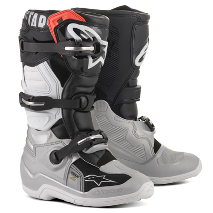 Alpinestars Tech 7S Youth Boots Black/Silver/White/Gold