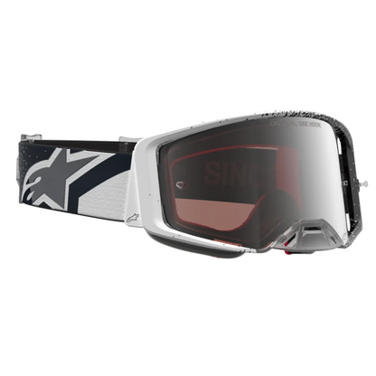Alpinestars Supertech Hiten Goggles White/Black/Mirror SIlver