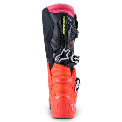 Alpinestars Tech 7 Boots 2025 Black/Red Fluo/Pink Fluo