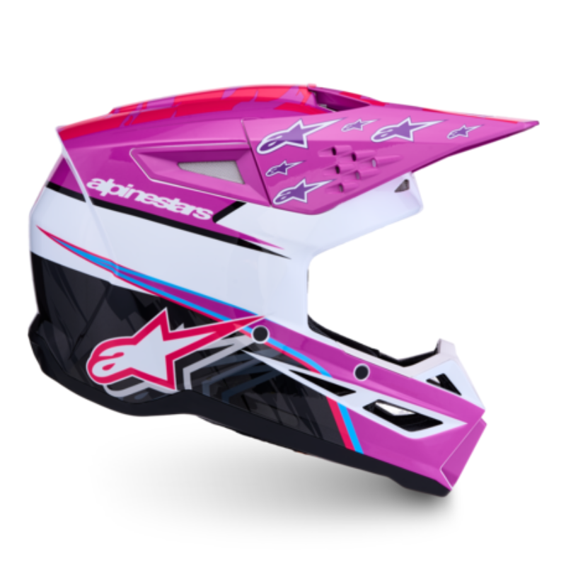 Supertech M3 Falcon Helmet Purple/White/Black/Pink