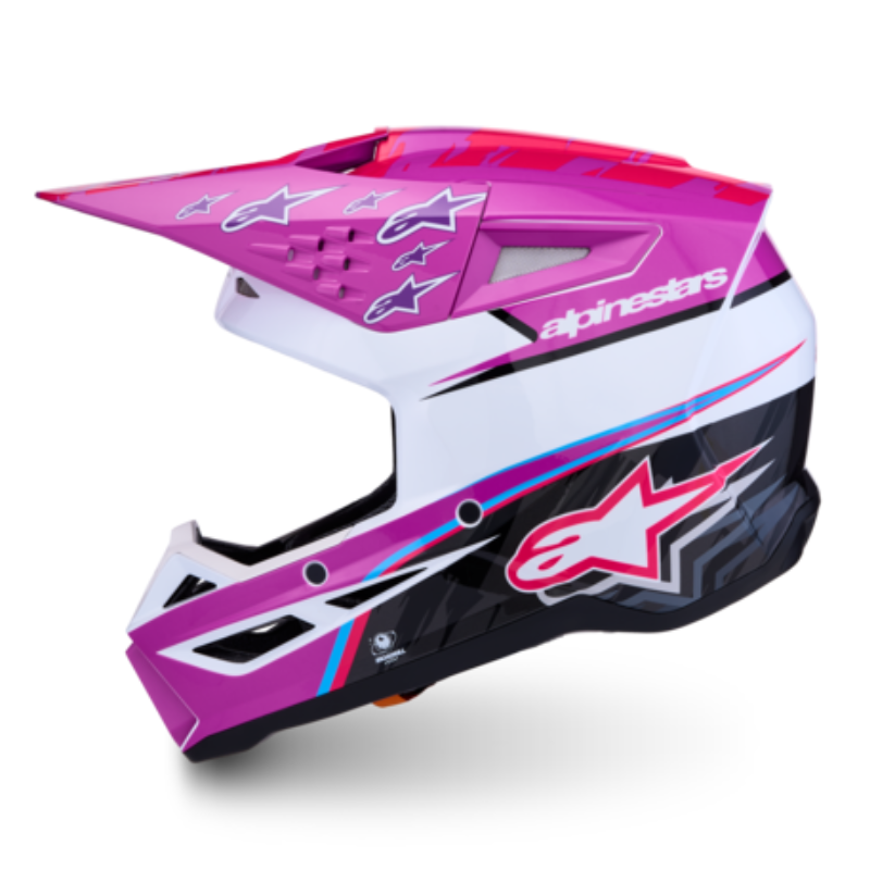 Supertech M3 Falcon Helmet Purple/White/Black/Pink