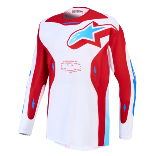 Alpinestars 2027 Racer Hunt Jersey White/Fire Red/Ucla Blue
