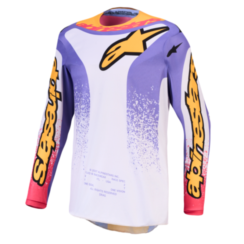 Alpinestars 2027 Fluid Drag Jersey Light Lilac/Blue/Iris Gold