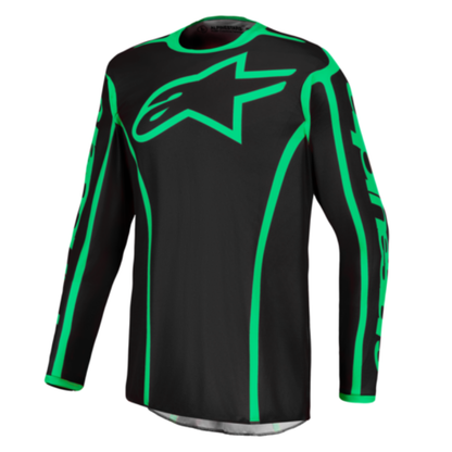 Alpinestars 2027 Fluid Apex V2 Jersey Black/Green Fluo