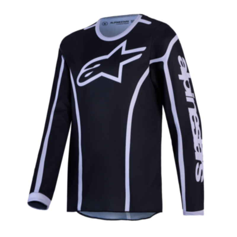 Alpinestars 2027 Youth Fluid Apex V2 Jersey Black/Silver