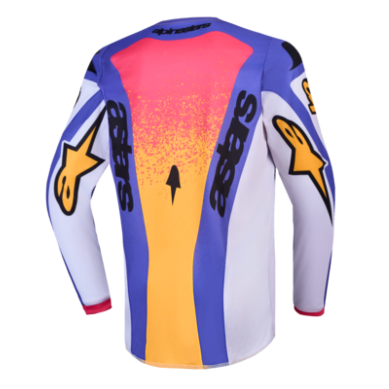 Alpinestars 2027 Youth Fluid Drag Jersey Light Lilac/Blue/Iris Gold