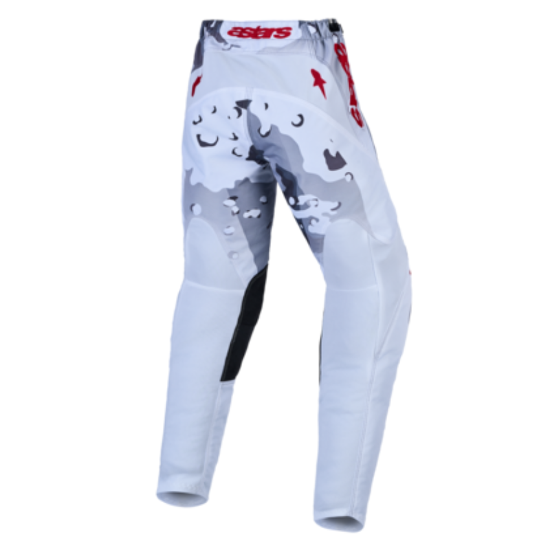 Alpinestars 2027 Youth Fluid Lone Pants Grey Camo/White/Fire Red