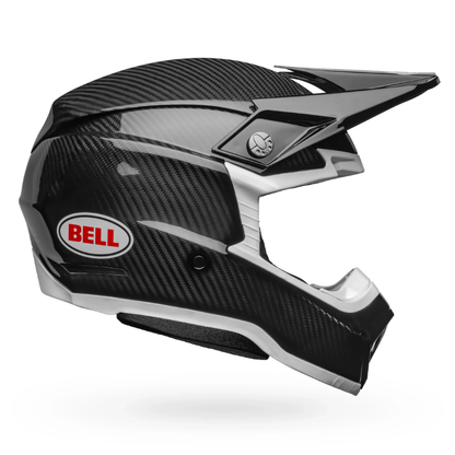 Bell Moto-10 Spherical Solid Black/White ECE 22.06