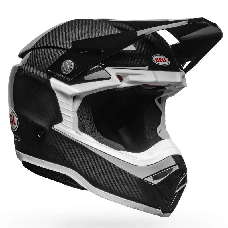 Bell Moto-10 Spherical Solid Black/White ECE 22.06
