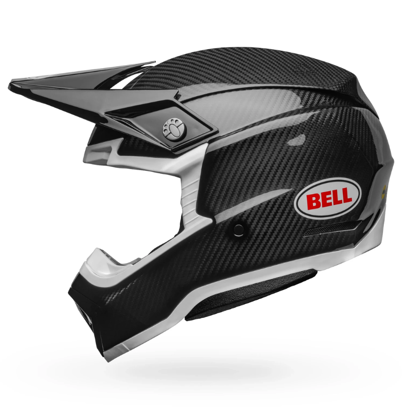Bell Moto-10 Spherical Solid Black/White ECE 22.06