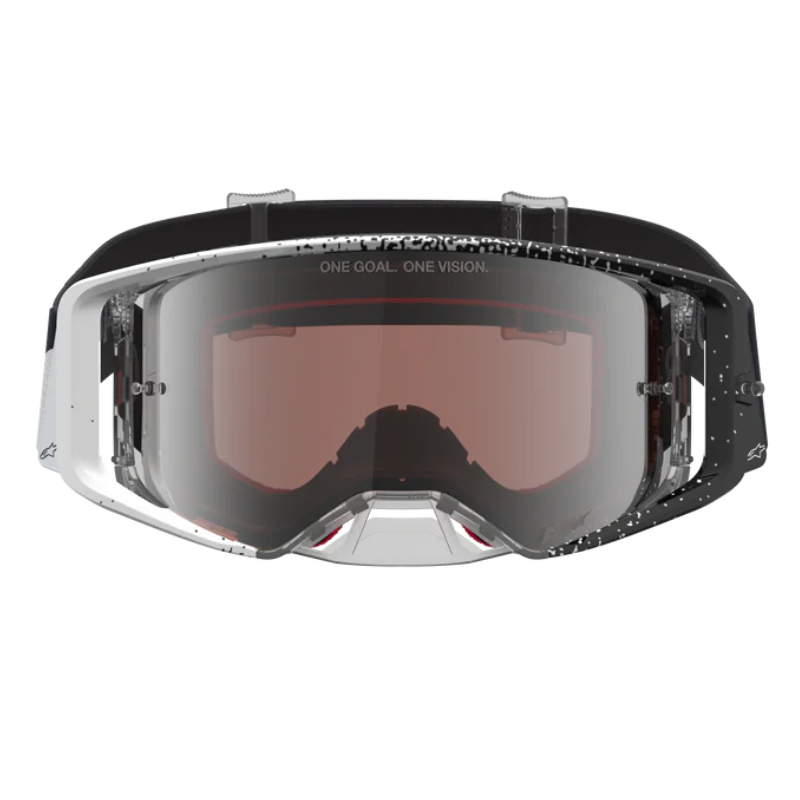 Alpinestars Supertech Hiten Goggles White/Black/Mirror SIlver