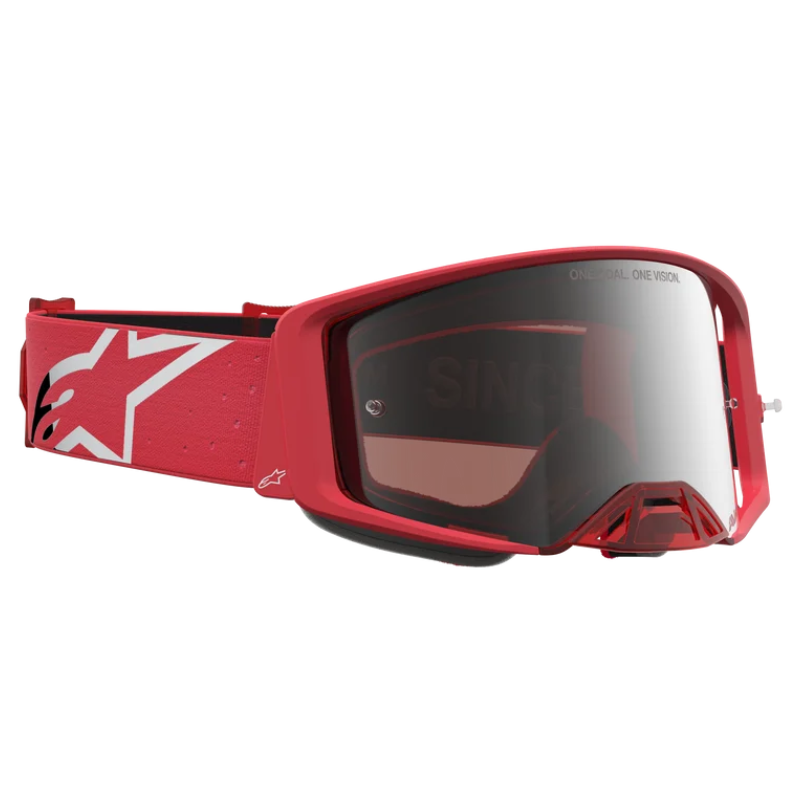 Alpinestars Supertech Vesta Goggles Red Fluo/Chrome/Mirror Silver