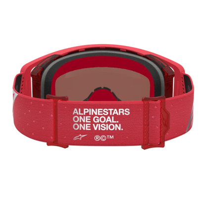Alpinestars Supertech Vesta Goggles Red Fluo/Chrome/Mirror Silver