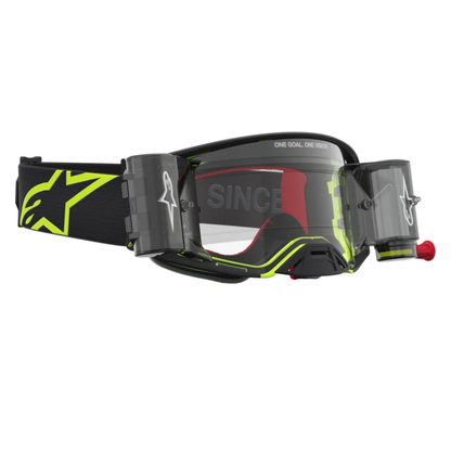 Alpinestars Supertech Firma Rolloff Goggles Black/Yellow Fluo Clear