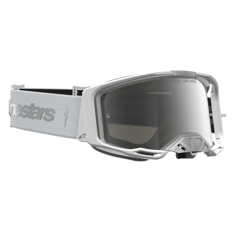Alpinestars Vision 8 Amber Goggles White/Silver/Mirror Silver