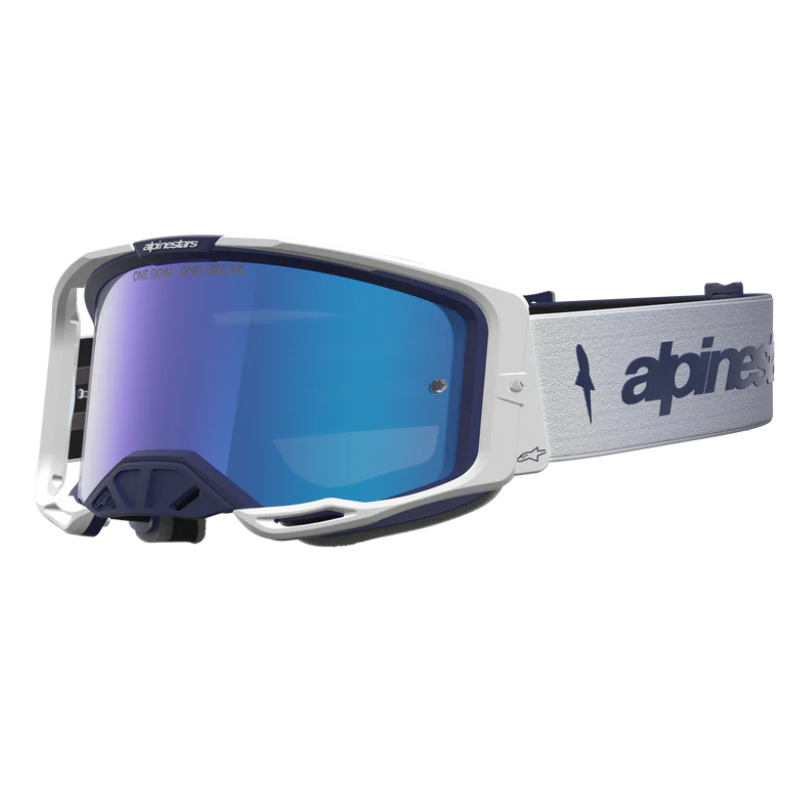 Alpinestars Vision 8 Amber Goggles Navy/White/Mirror Blue