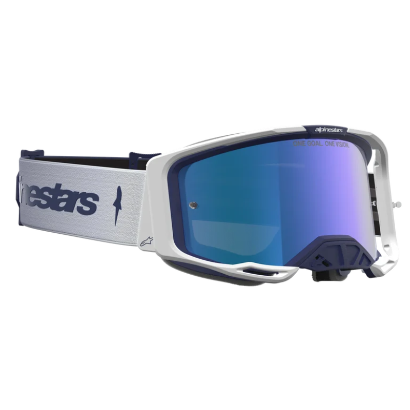Alpinestars Vision 8 Amber Goggles Navy/White/Mirror Blue