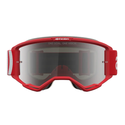 Alpinestars Vision 5 Hone Goggles Red/White/Mirror Silver