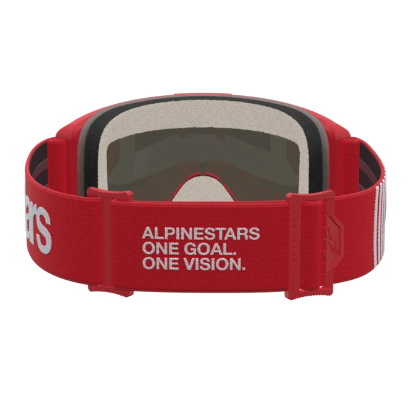 Alpinestars Vision 5 Hone Goggles Red/White/Mirror Silver