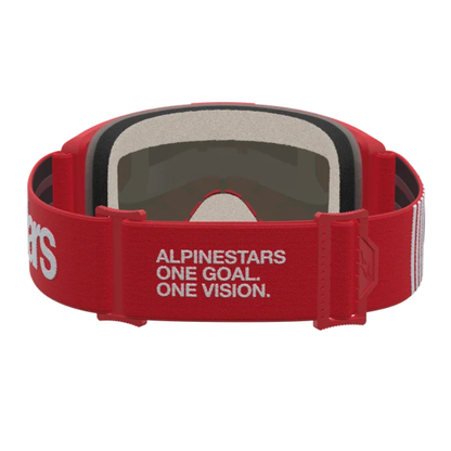 Alpinestars Vision 5 Hone Goggles Red/White/Mirror Silver