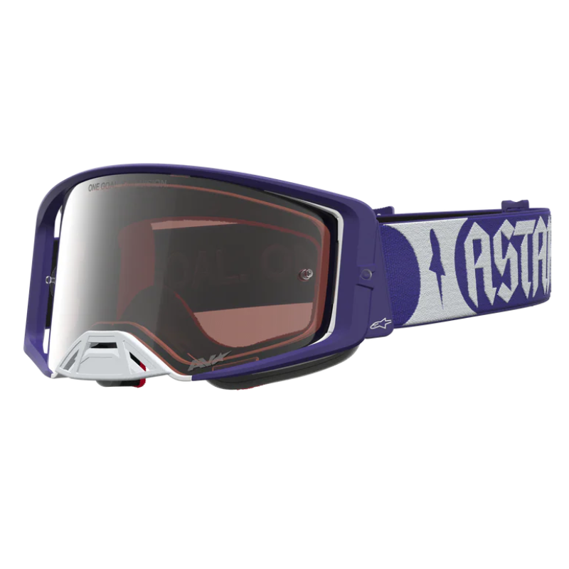 Alpinestars Supertech Atrox Goggles Deep Blue/White/Mirror Silver
