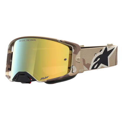 Alpinestars Supertech Lone Goggles Camo Desert/Mirror Gold