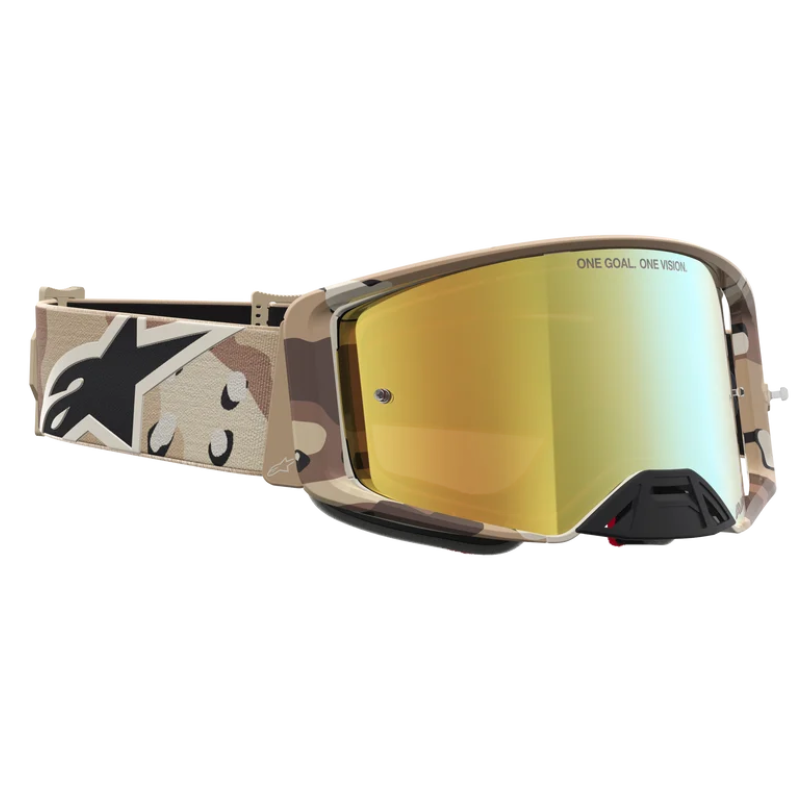 Alpinestars Supertech Lone Goggles Camo Desert/Mirror Gold