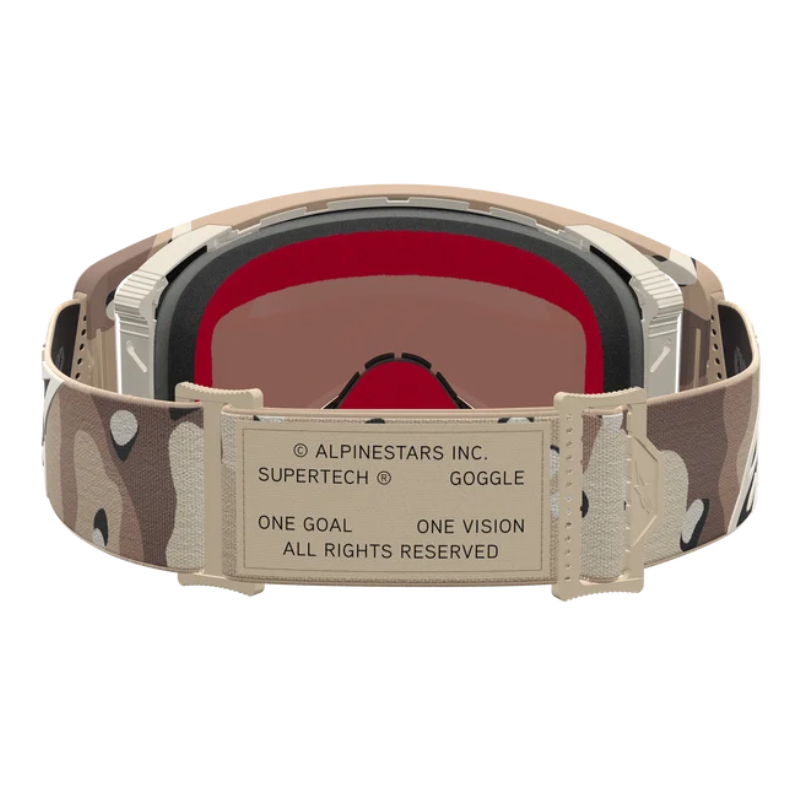 Alpinestars Supertech Lone Goggles Camo Desert/Mirror Gold