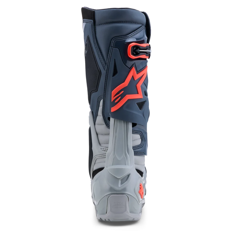 Alpinestars Tech 10 Enduro Boots Mid Gray/Dark Gray/Red Fluo