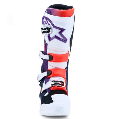 Alpinestars Tech 7 Boots 2025 Purple/White/Dark Blue/Red Fluo