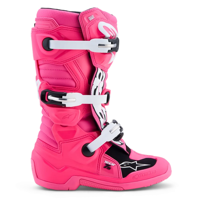 Alpinestars Tech 7S Youth Boots Pink Fluo/Black/White