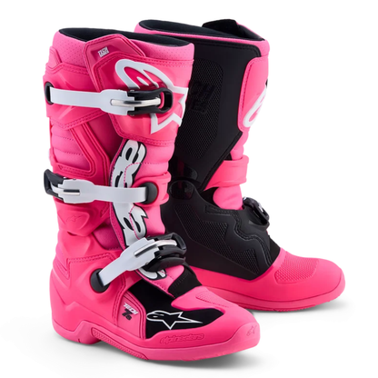 Alpinestars Tech 7S Youth Boots Pink Fluo/Black/White