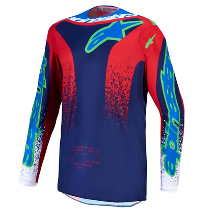Alpinestars 2027 Fluid Drag Jersey Blue/Navy/Fire Red/White