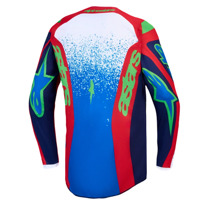 Alpinestars 2027 Fluid Drag Jersey Blue/Navy/Fire Red/White