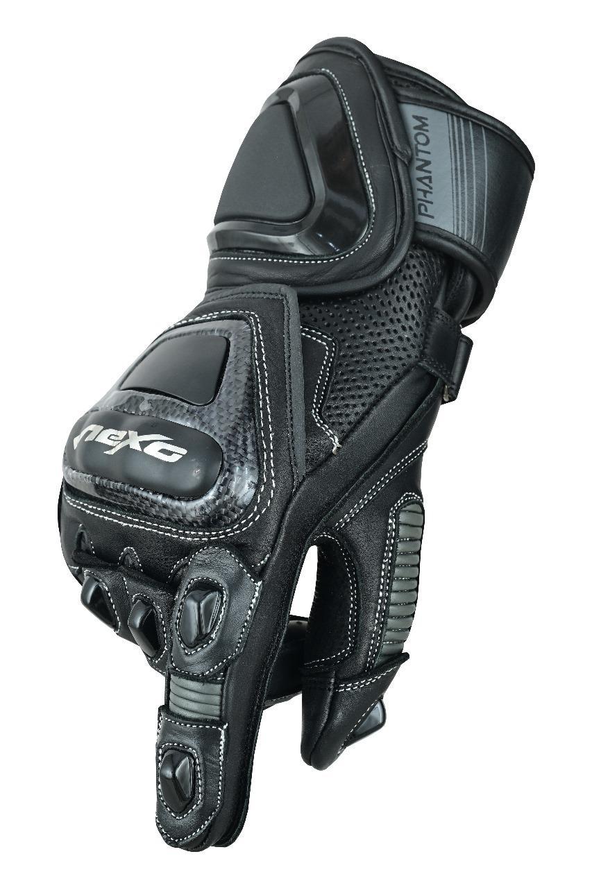 NEXO PHANTOM RACING LEATHER GLOVE - BLACK GREY